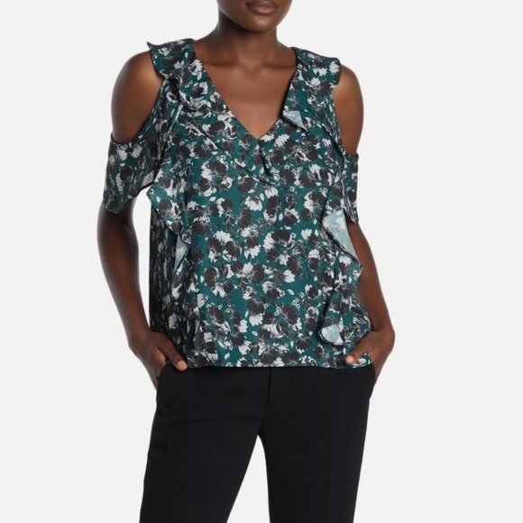 Parker Tops - Parker Everglade Phlox Green Floral Blouse (NWT)